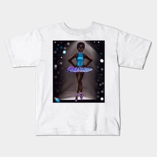 Ballerina Noor #2 - beautiful  black ballerina with corn rows Kids T-Shirt